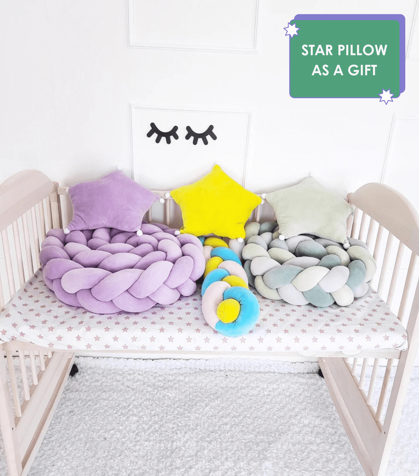 Triple Weaving Crip Bumper Braided Crib Bumpers Allbright Kids