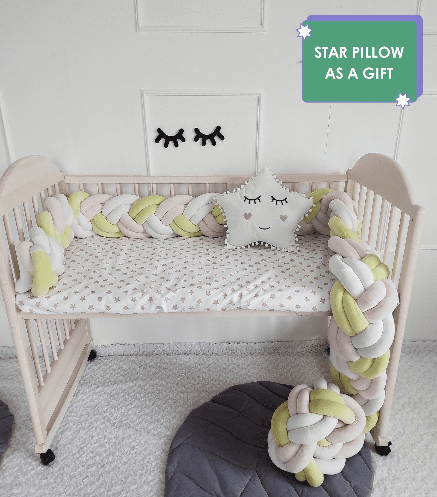 Star crib fashion bumper