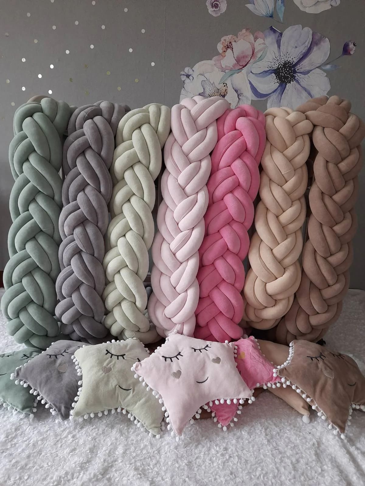 Braided Crib Bumpers Soft and Safe Nursery Protectors Allbright Kids