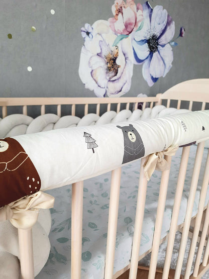 Cotton Rail Cover: Protect Your Baby's Crib in Style - Bears