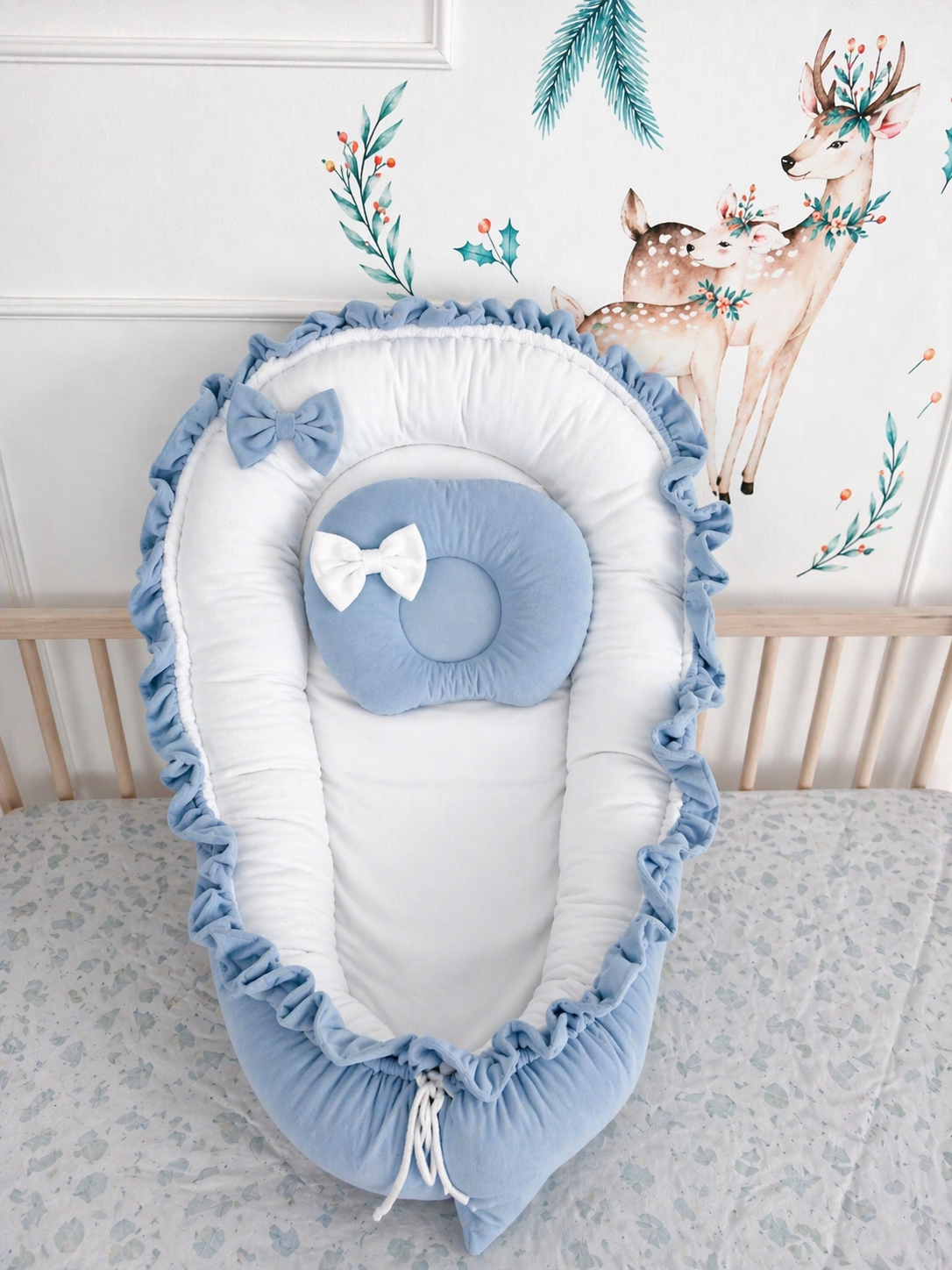 Baby Nest for Newborn. Velour BabyNest Beige