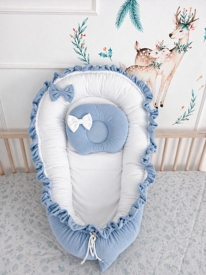Baby Nest for Newborn. Velour BabyNest Beige