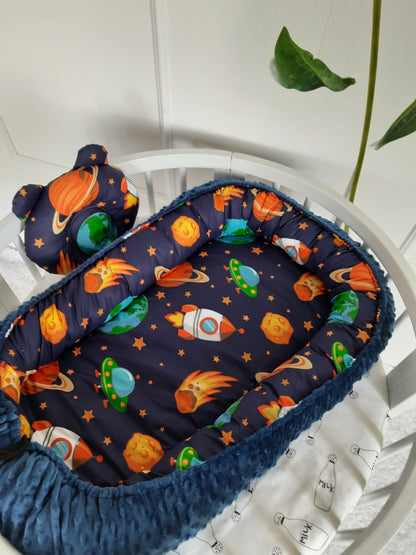 Baby Nest for Newborn. Cotton Babynest + Pillow