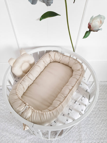 Baby Nest for Newborn. Cotton Babynest + Pillow