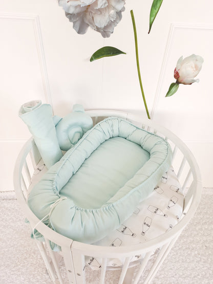 Baby Nest for Newborn. Cotton Babynest + Pillow