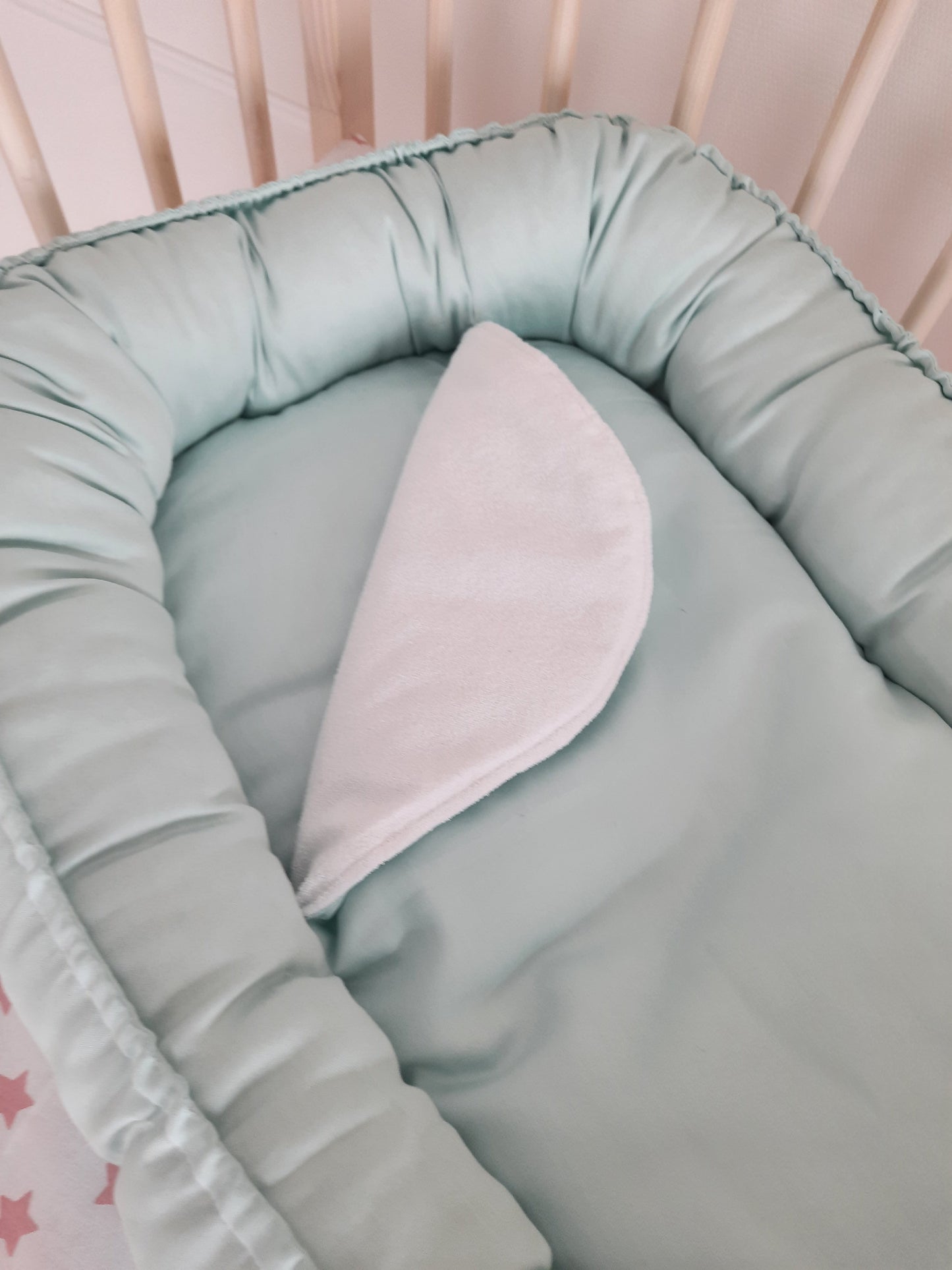 Baby Nest for Newborn. Cotton Babynest + Pillow