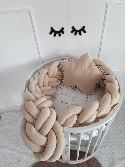 Dark Olive Double Braided Crib Bumper