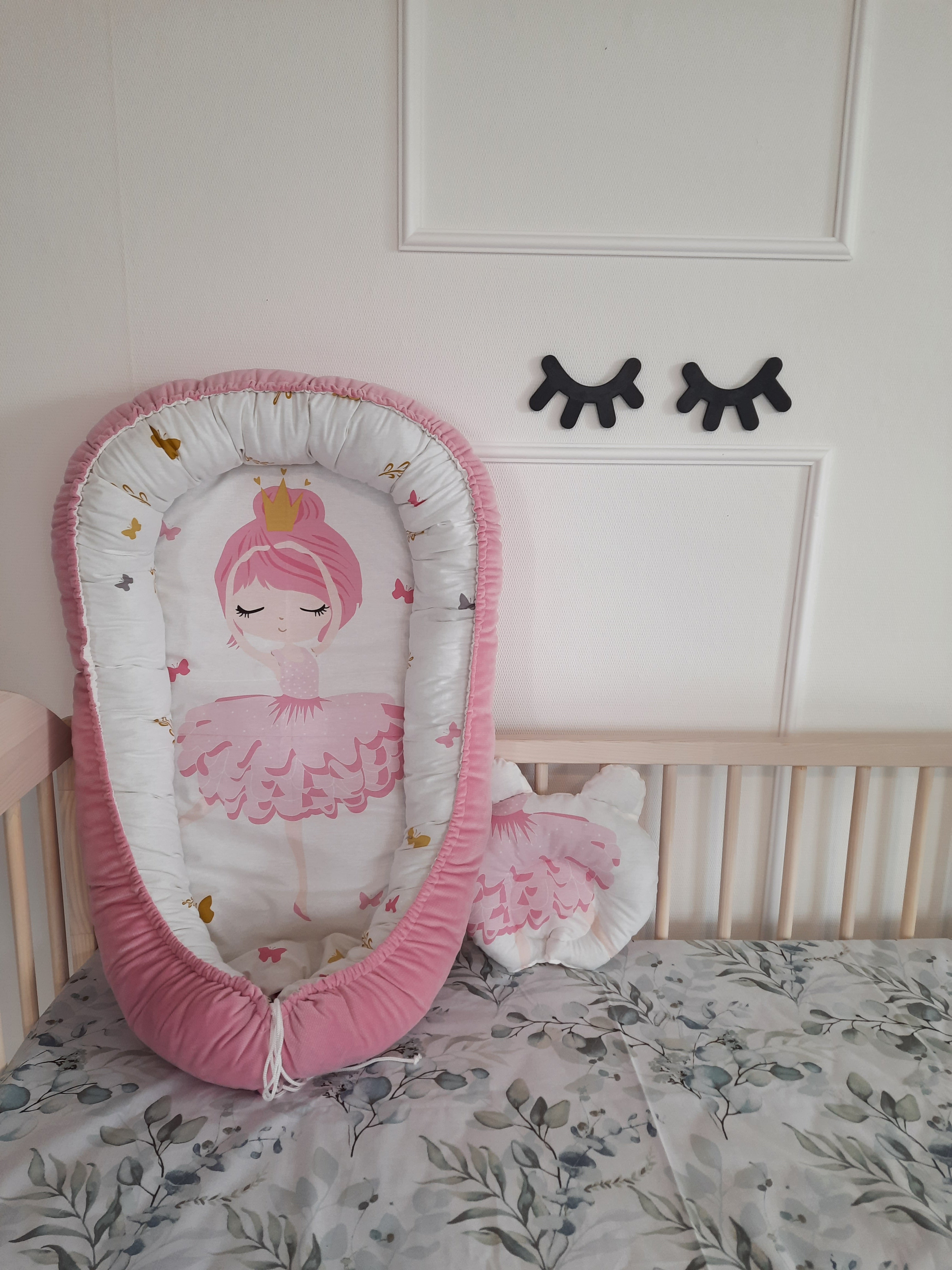 Baby Nest for Newborn. Cotton Babynest + Pillow