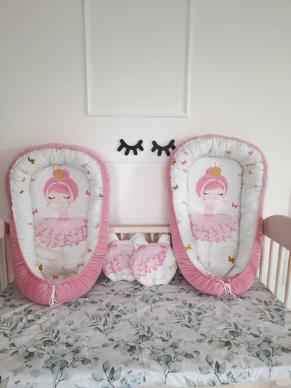 Baby Nest for Newborn. Cotton Babynest + Pillow