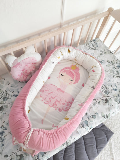 Baby Nest for Newborn. Cotton Babynest + Pillow