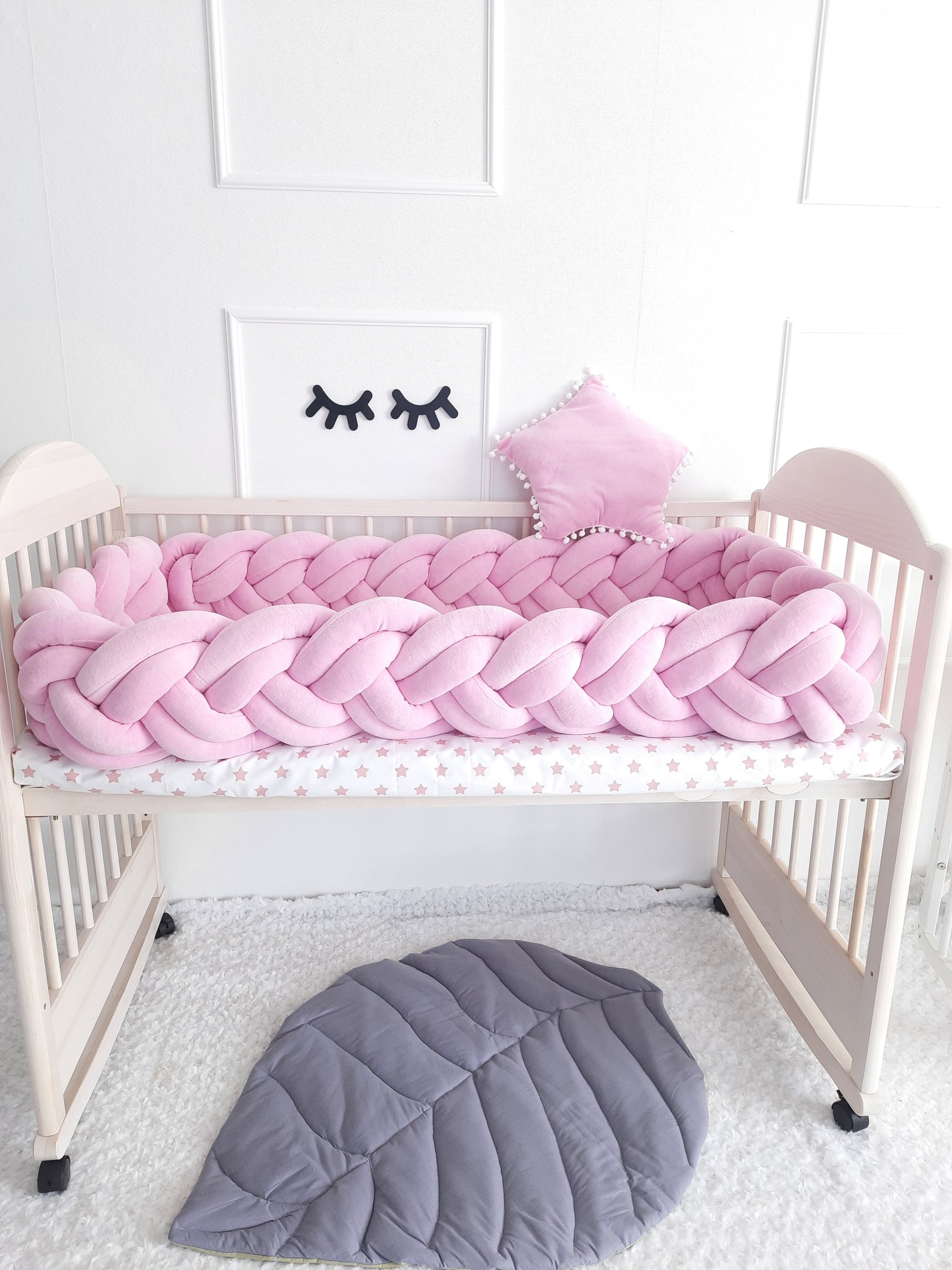 Dark Olive Double Braided Crib Bumper