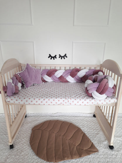 Pink Double Braided Crib Bumper