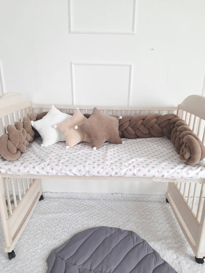 Light Olive Double Braided Crib Bumper