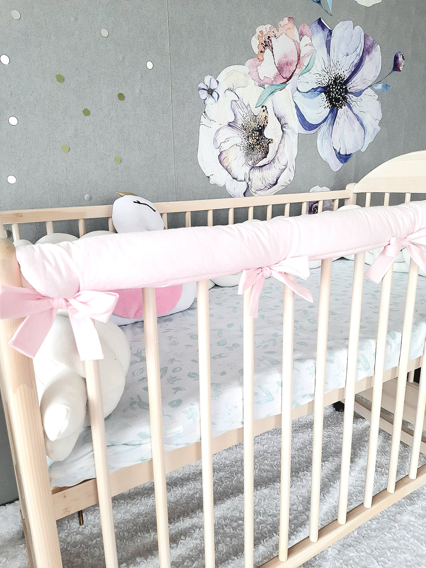 Cotton Rail Cover: Protect Your Baby's Crib in Style - Solid colors