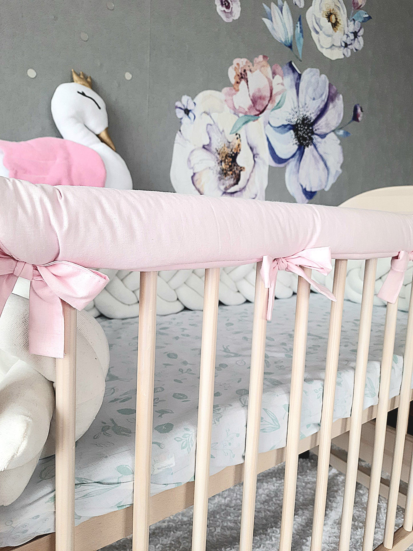 Cotton Rail Cover: Protect Your Baby's Crib in Style - Solid colors