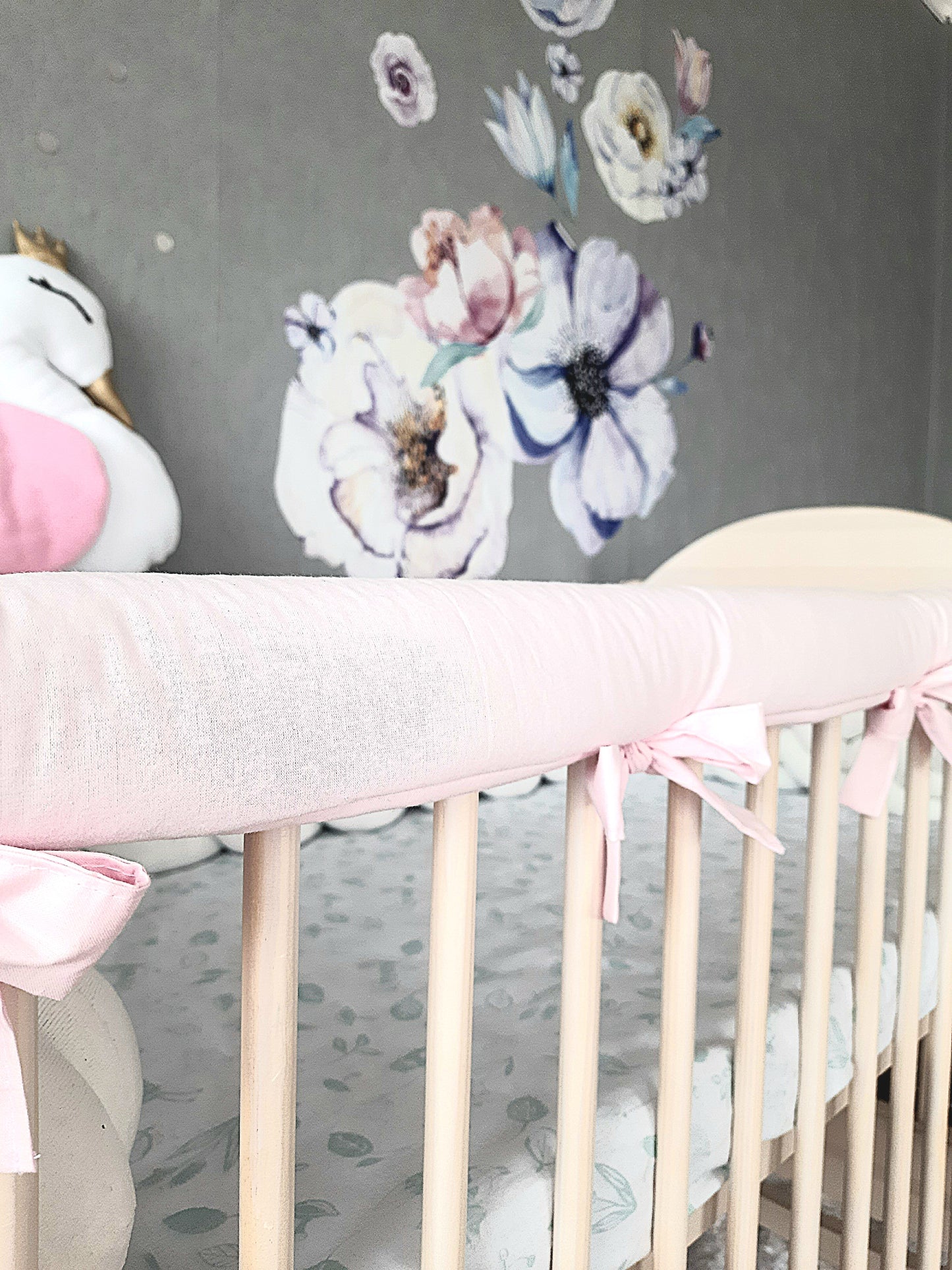 Cotton Rail Cover: Protect Your Baby's Crib in Style - Solid colors