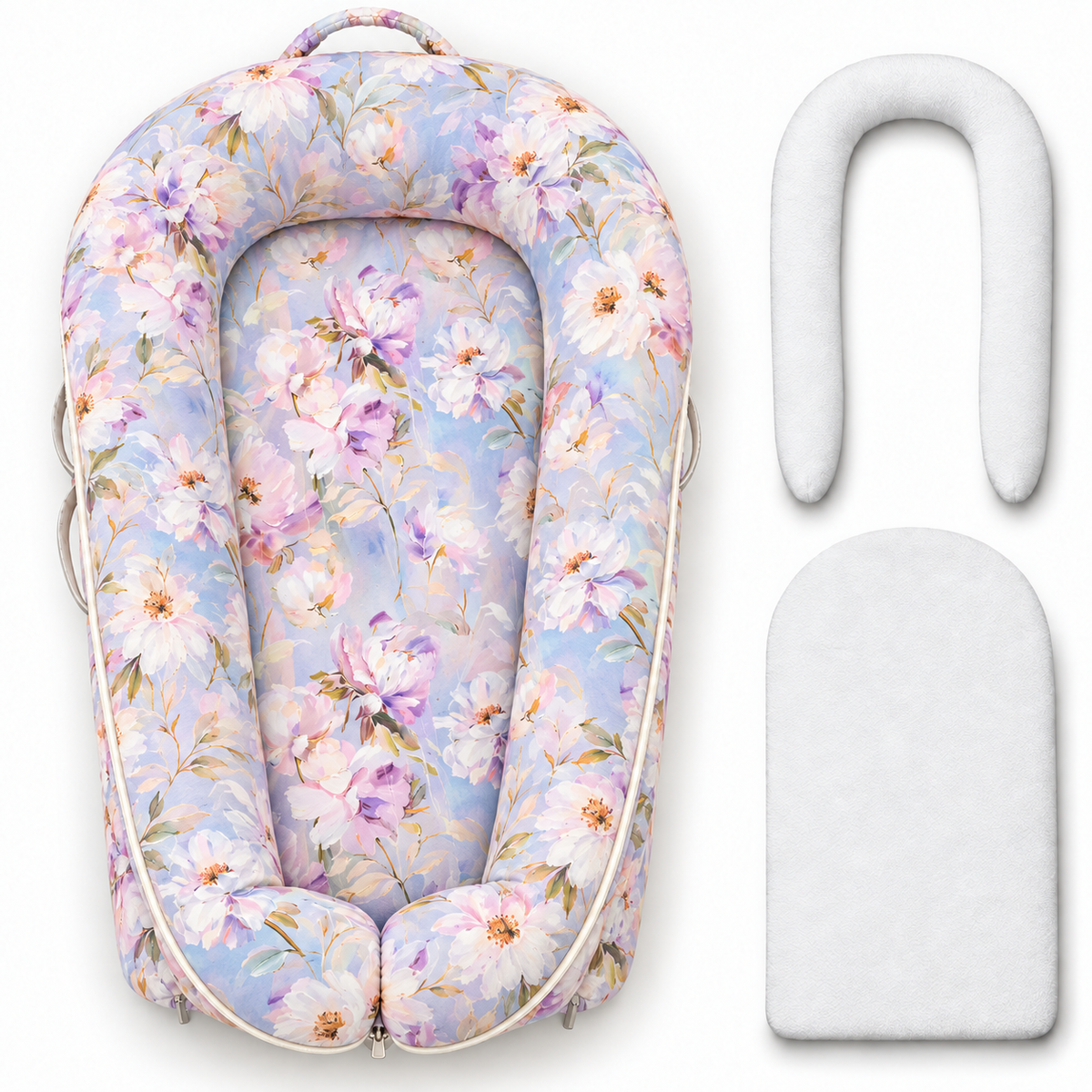 DockATot Cover&Replacement Parts (Pad+Tube) Watercolor Flowers
