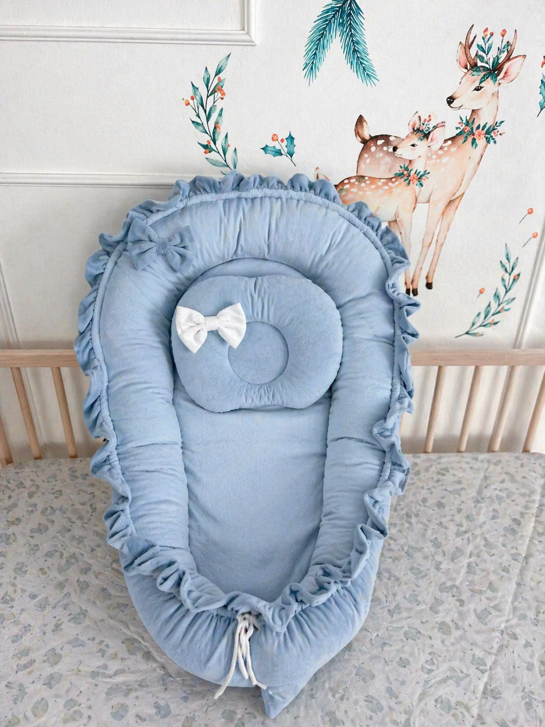 Baby Nest for Newborn. Velour BabyNest Beige
