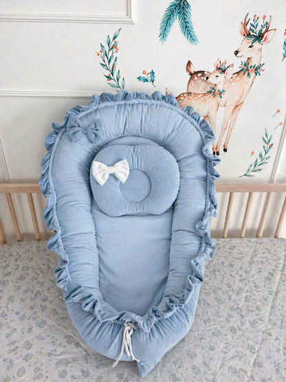 Baby Nest for Newborn. Velour BabyNest Beige