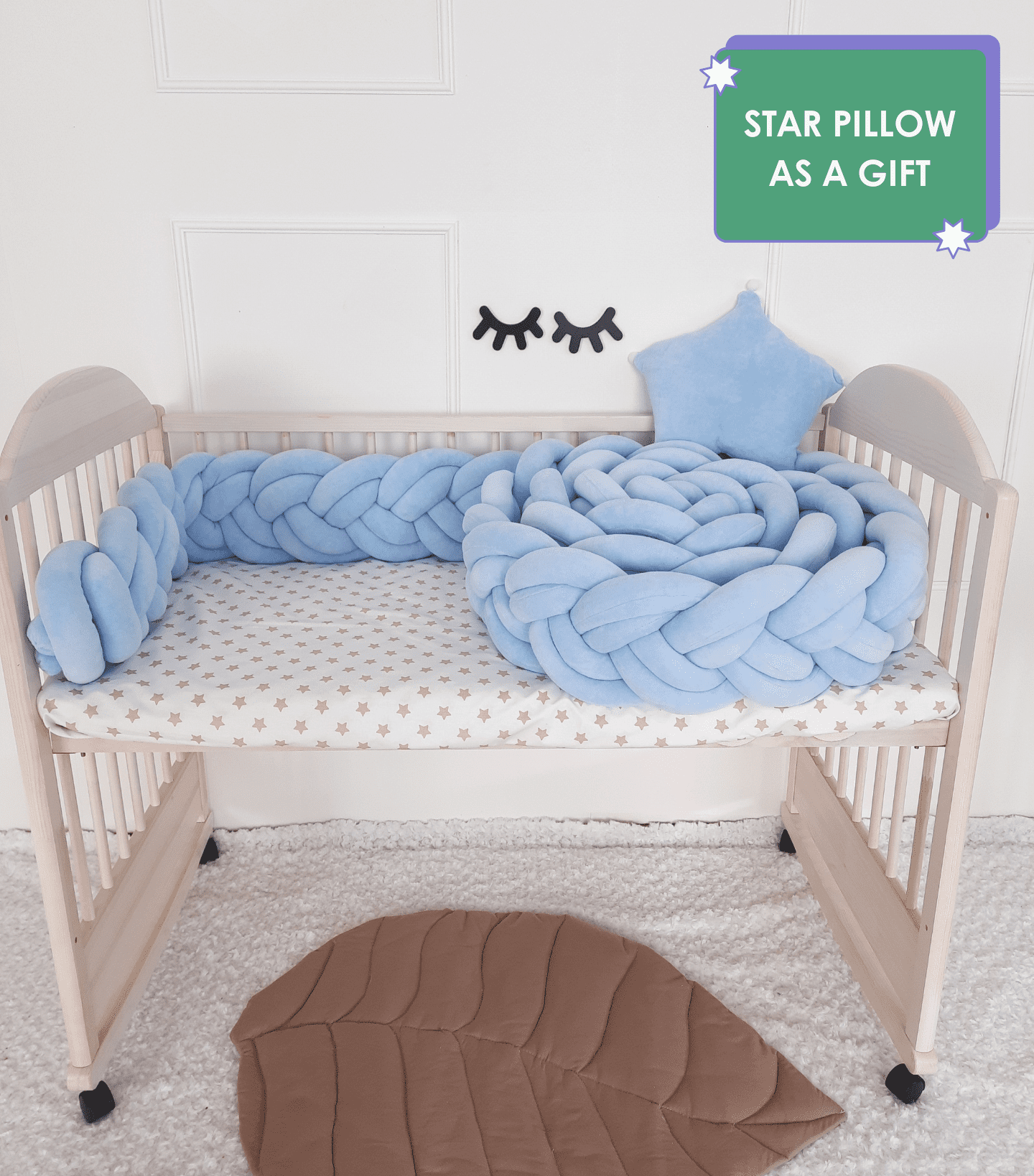 Crib Braided Bumper Set