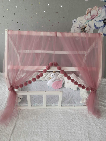 Montessori canopy for nursery. Fresia color, soft tulle