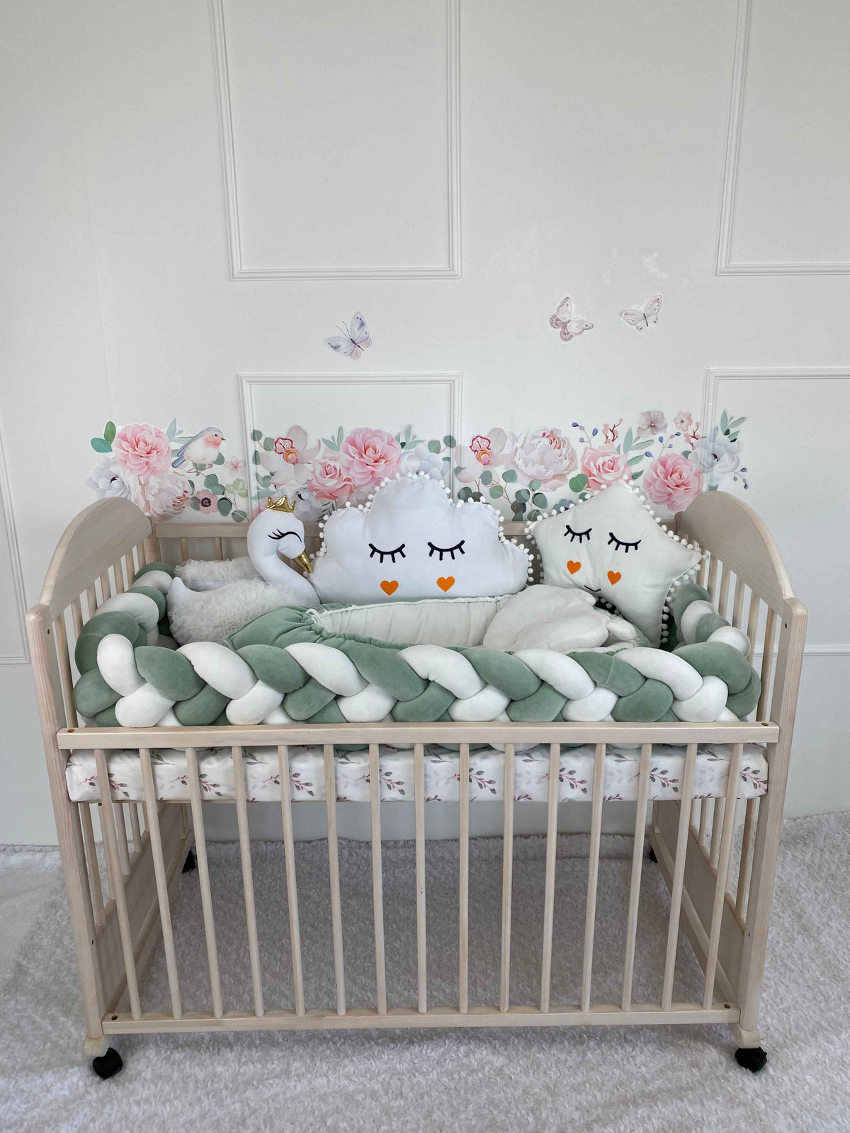 Braided Crib Bumper, Handmade Bumper for Bed – Allbright Kids