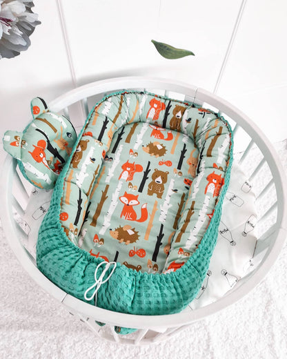 Baby Nest for Newborn. Cotton Babynest + Pillow