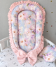 Baby Nest for Newborn. Cotton BabyNest Watercolor Flowers