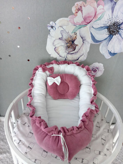 Baby Nest for Newborn. Velour BabyNest