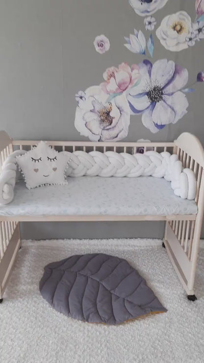 White Double Braided Crib Bumper