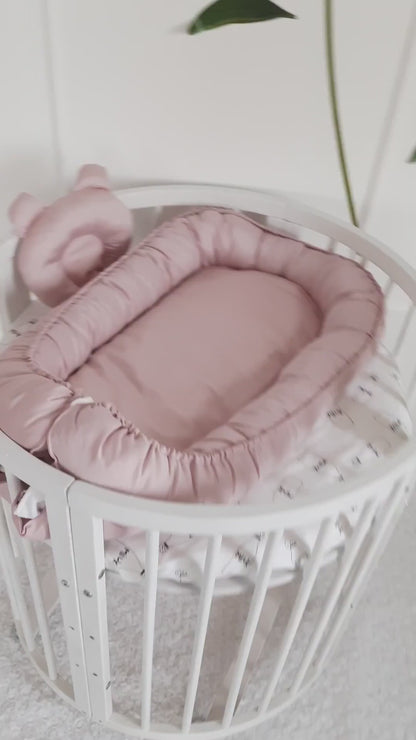 Baby Nest for Newborn. Cotton Babynest + Pillow