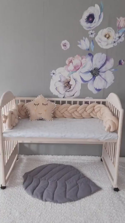 Cream Double Braided Crib Bumper