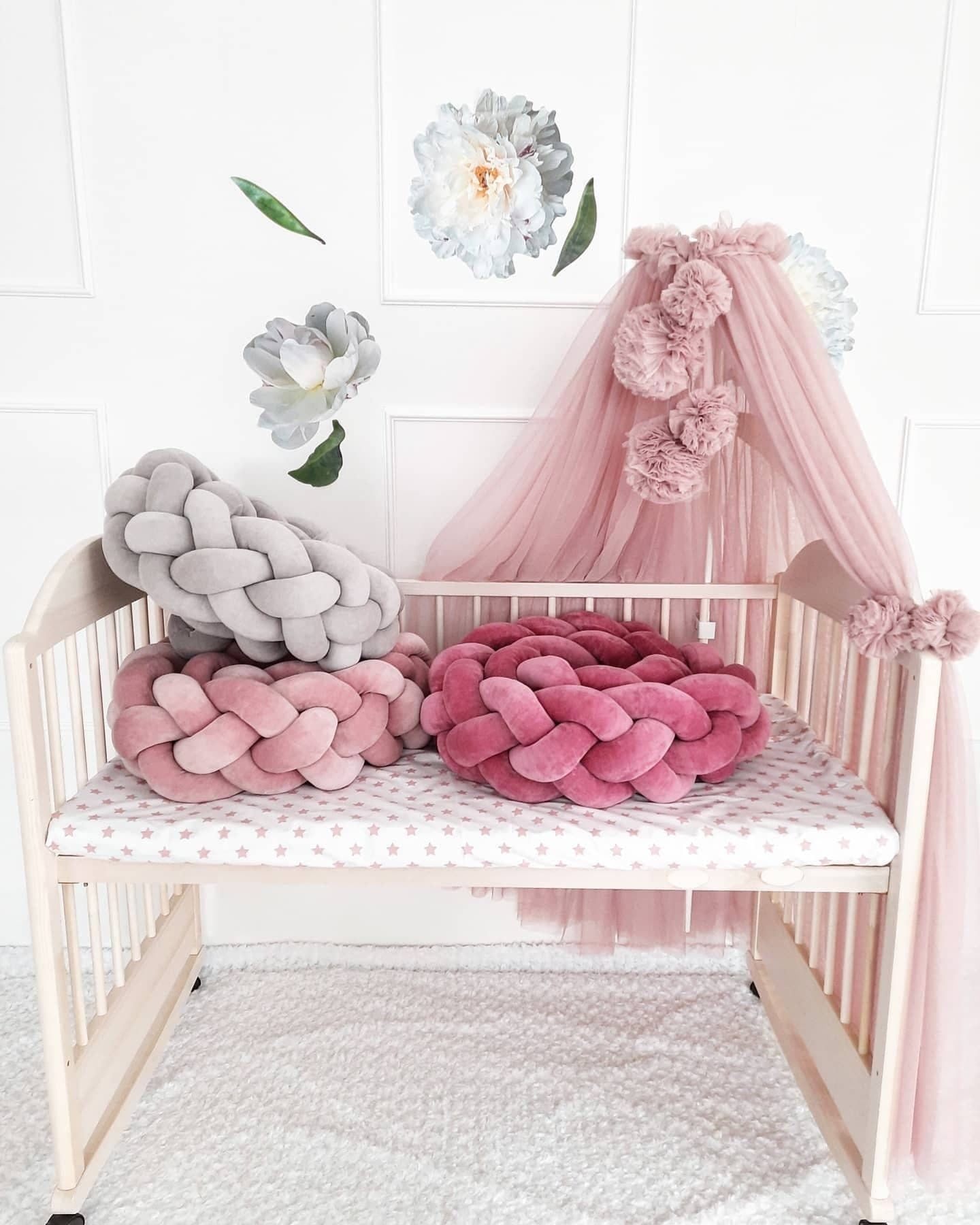 Pink nursery outlet canopy