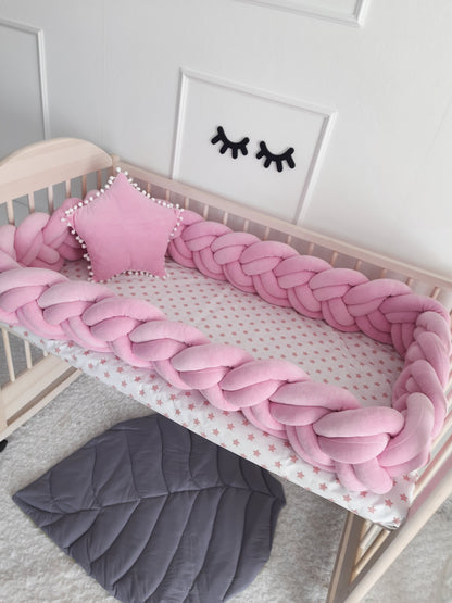Pink Braided Crib