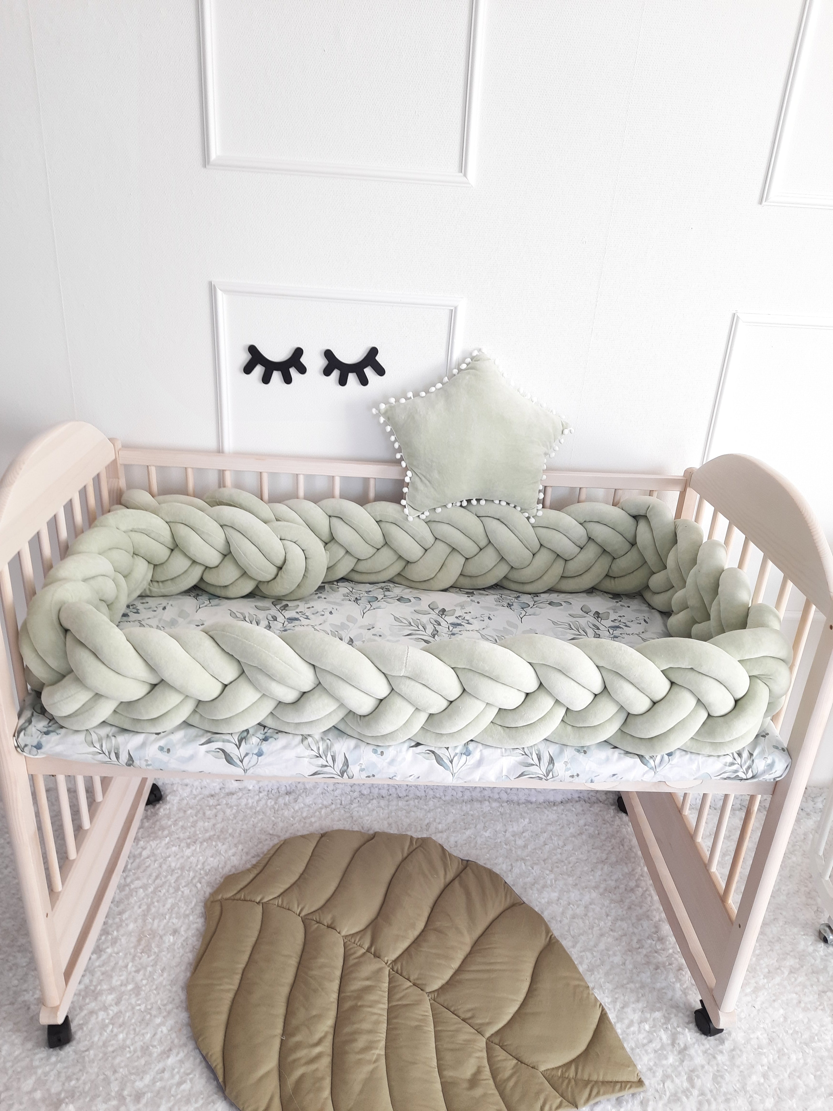 Chunky knit cot clearance bumper