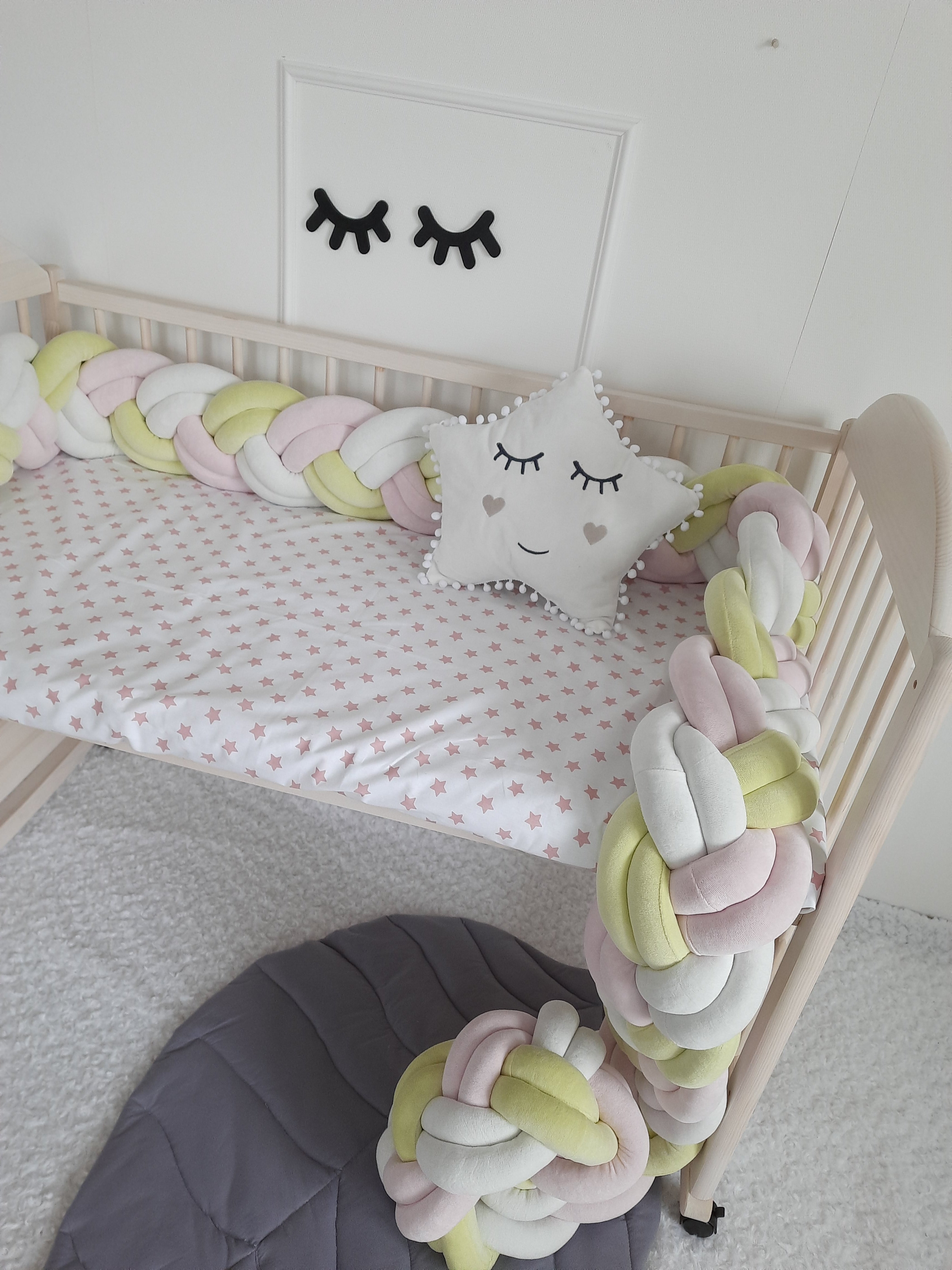 Cream cot online bumper