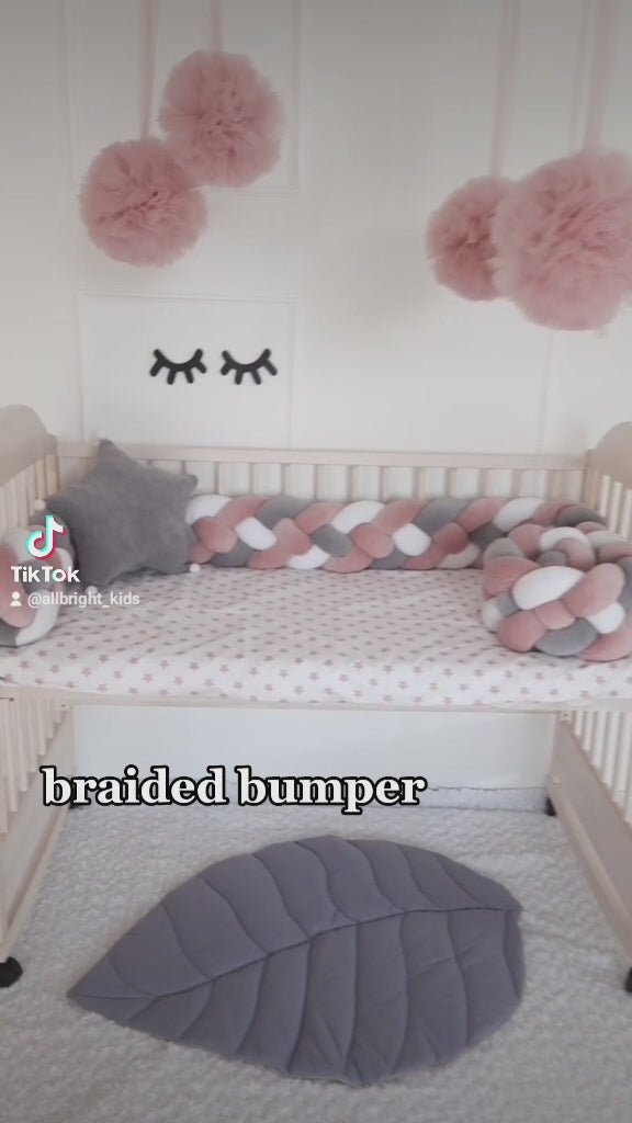 4 Strips Braided Crib Bumper