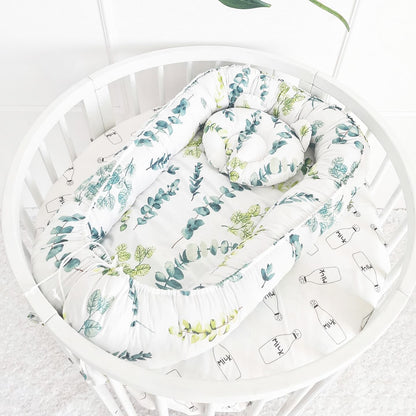 Blue Flower Print Baby Nest