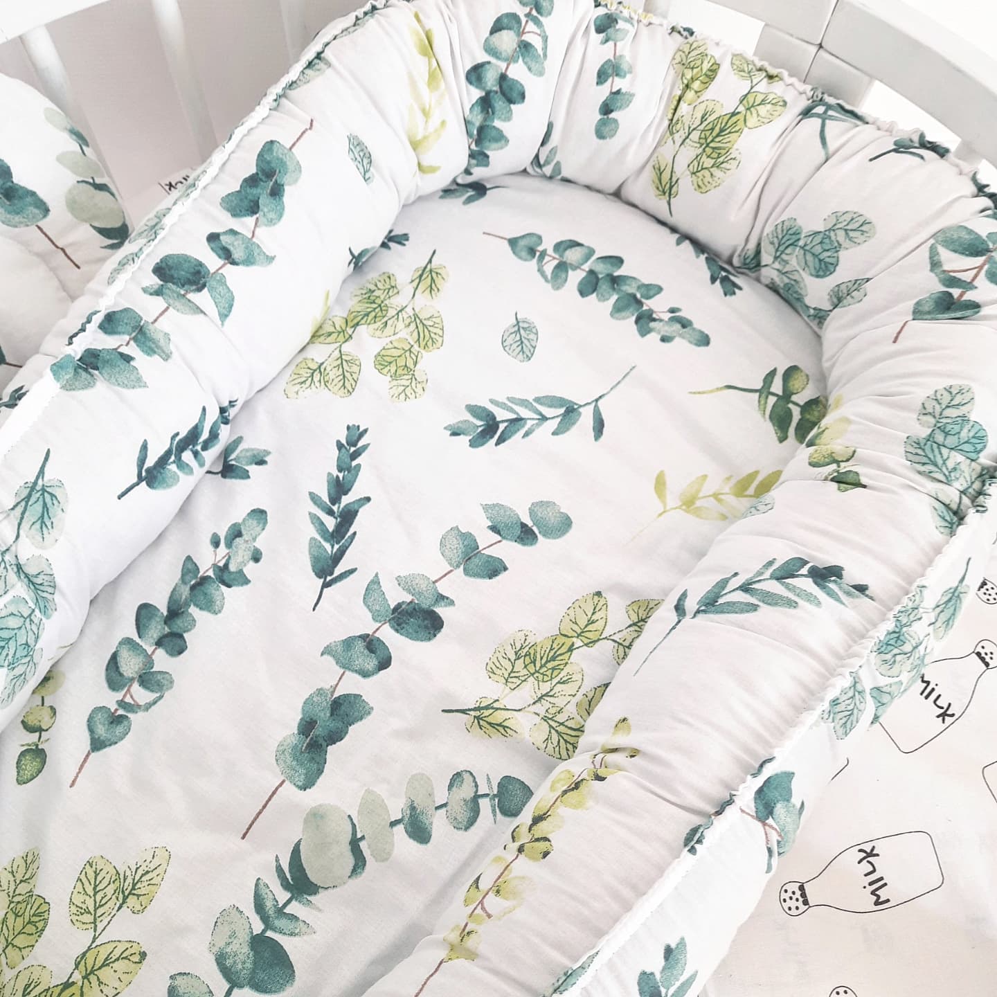 Blue Flower Print Baby Nest