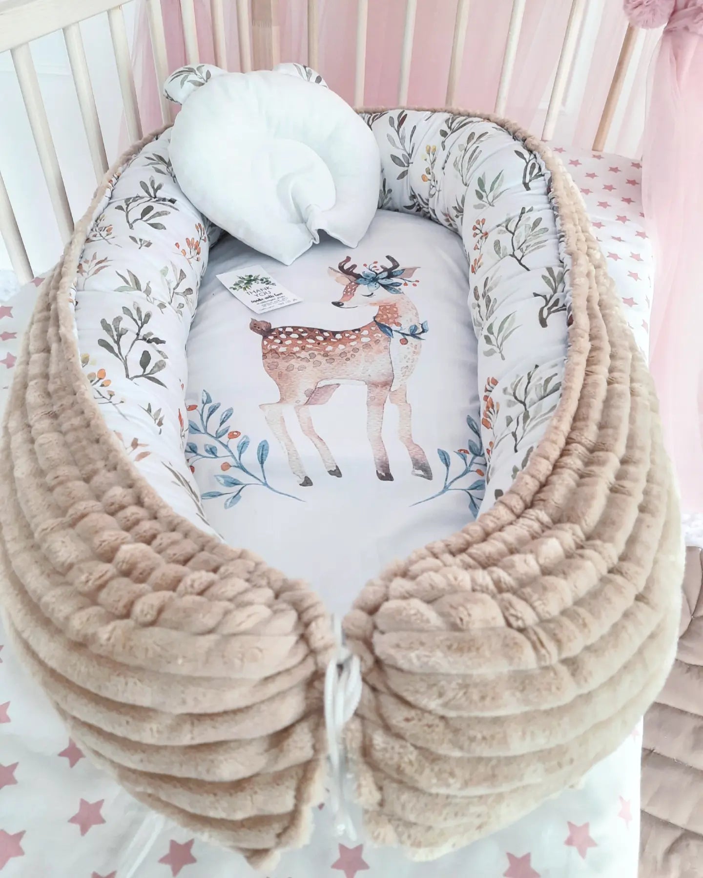 Deer Print Baby Nest 