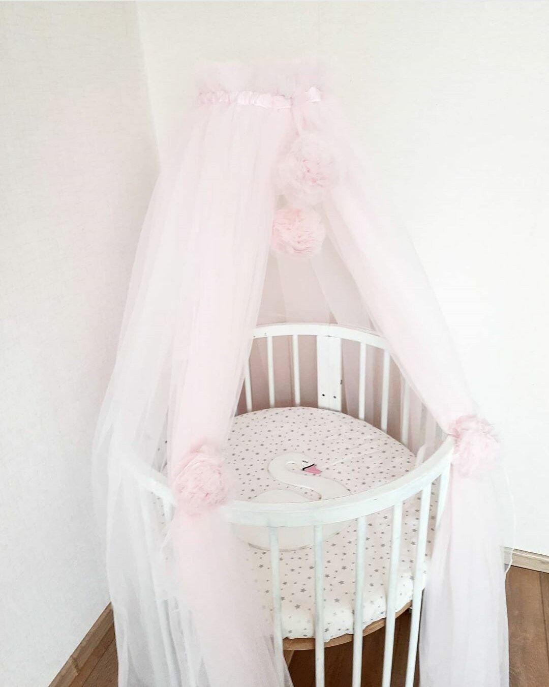 Bed tulle canopy for nursery. Play room canopy. Princess baldachin.